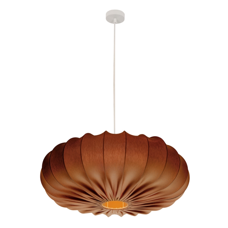 Lampa wisząca na lince CAFEE 1xE27/40W/230V śr. 66 cm brązowa
