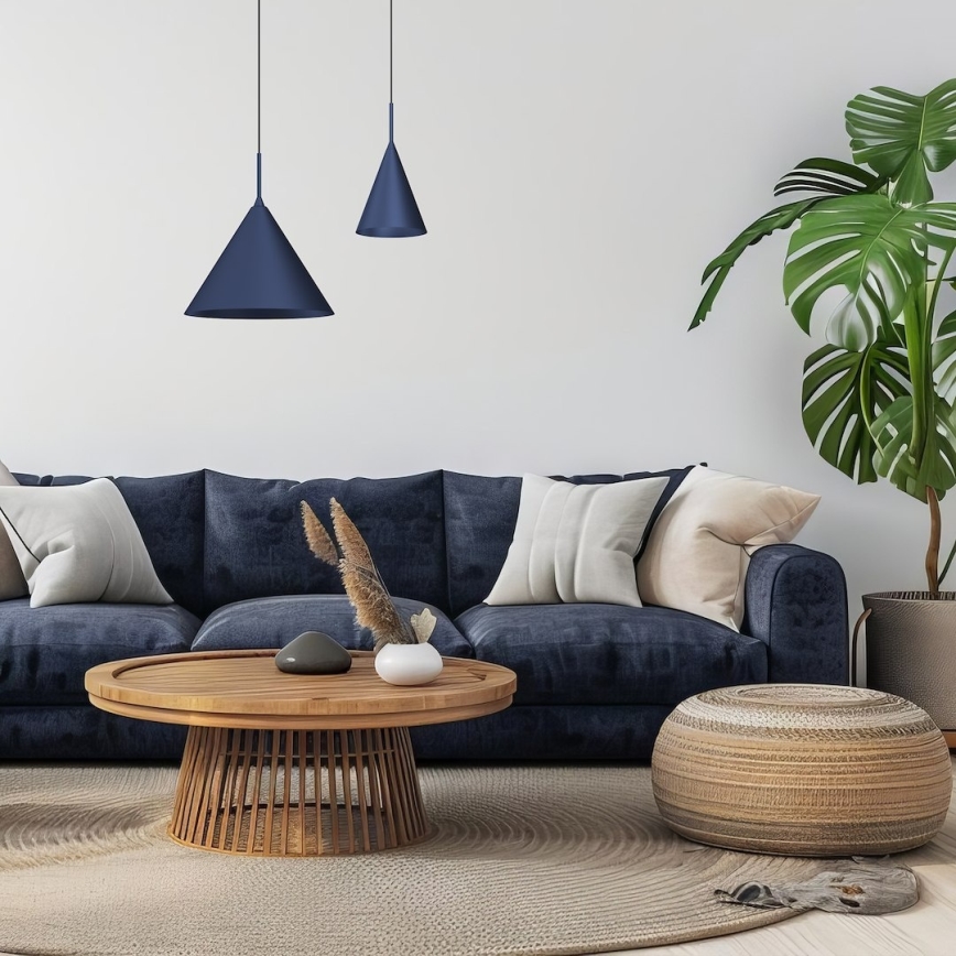 Lampa wisząca na lince CAPITAL 1x GX53/15W/230V Ø 32 cm, niebieska