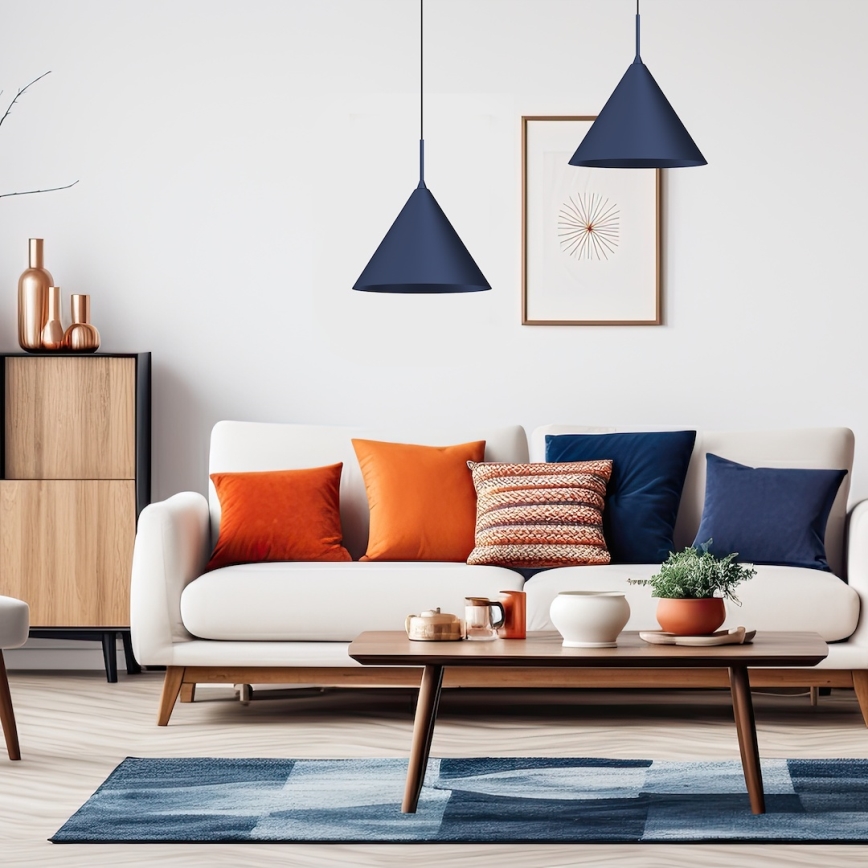 Lampa wisząca na lince CAPITAL 1x GX53/15W/230V Ø 32 cm, niebieska