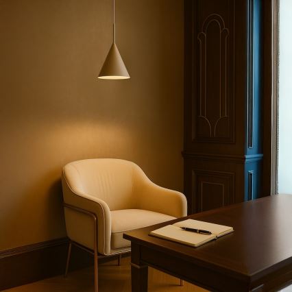 Lampa wisząca na lince CAPITAL 1xGX53/15W/230V śr. 17 cm taupe