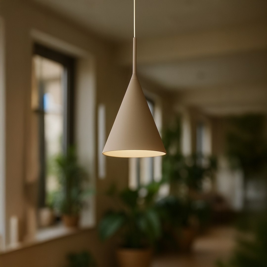 Lampa wisząca na lince CAPITAL 1xGX53/15W/230V śr. 17 cm taupe