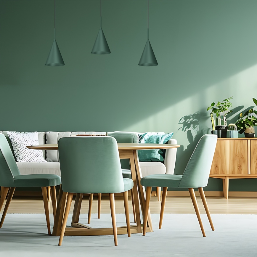 Lampa wisząca na lince CAPITAL 1xGX53/15W/230V, śr. 17 cm, zielona