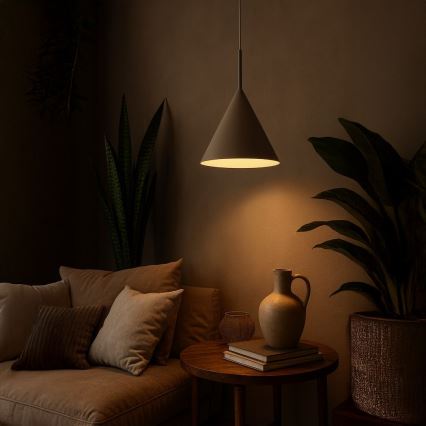 Lampa wisząca na lince CAPITAL 1xGX53/15W/230V śr. 32 cm beżowa