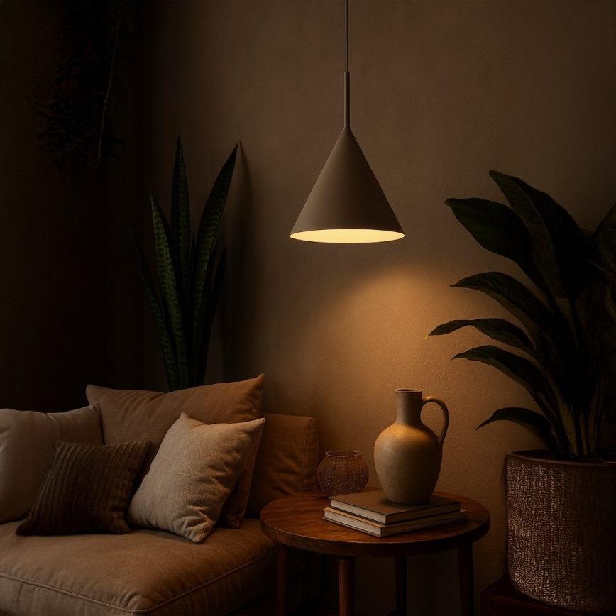 Lampa wisząca na lince CAPITAL 1xGX53/15W/230V śr. 32 cm beżowa