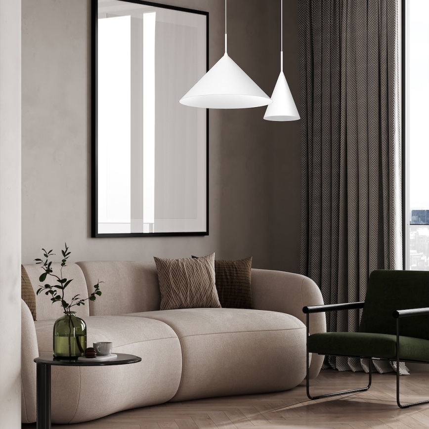 Lampa wisząca na lince CAPITAL 1xGX53/15W/230V śr. 46 cm biała