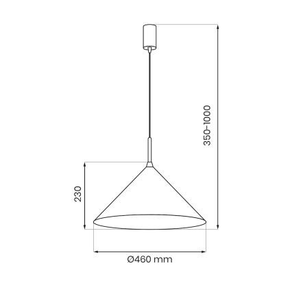 Lampa wisząca na lince CAPITAL 1xGX53/15W/230V śr. 46 cm biała
