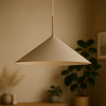 Lampa wisząca na lince CAPITAL 1xGX53/15W/230V śr. 60 cm beżowa