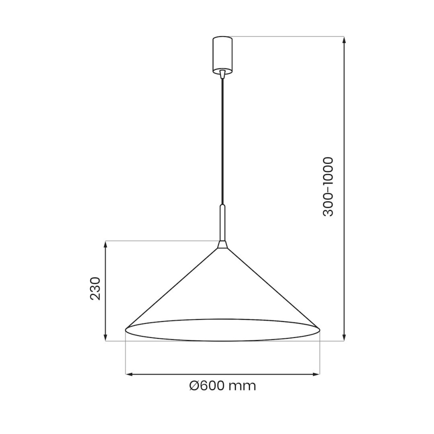 Lampa wisząca na lince CAPITAL 1xGX53/15W/230V śr. 60 cm beżowa