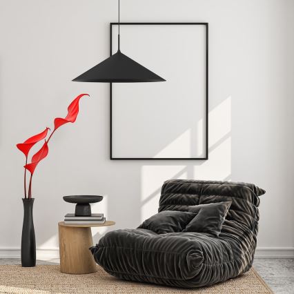 Lampa wisząca na lince CAPITAL 1xGX53/15W/230V śr. 60 cm czarna