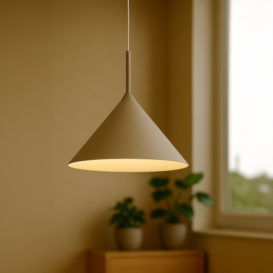 Lampa wisząca na lince CAPITAL 1xGX53/15W/230V średnica 46 cm beżowa