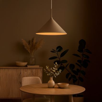 Lampa wisząca na lince CAPITAL 1xGX53/15W/230V średnica 46 cm beżowa