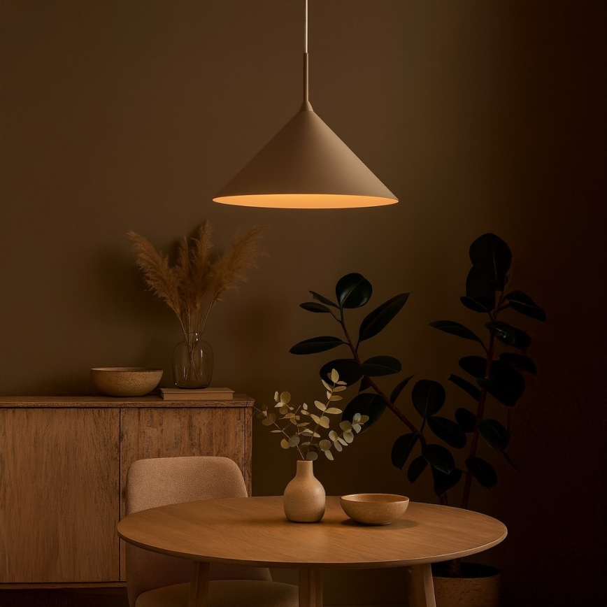 Lampa wisząca na lince CAPITAL 1xGX53/15W/230V średnica 46 cm beżowa