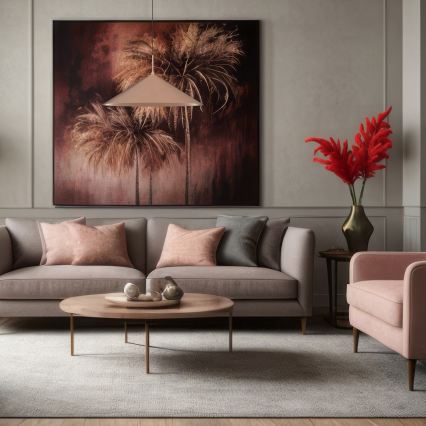 Lampa wisząca na lince CAPITAL 1xGX53/15W/230V, średnica 60 cm, różowe złoto