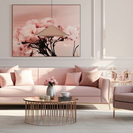 Lampa wisząca na lince CAPITAL 1xGX53/15W/230V, średnica 60 cm, różowe złoto