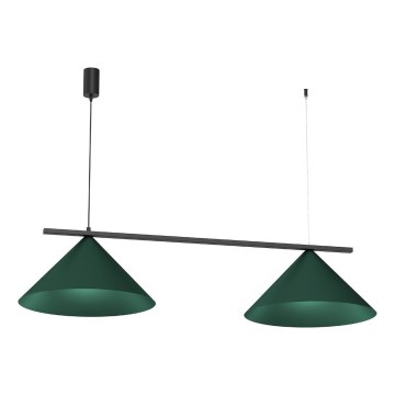 Lampa wisząca na lince CAPITAL 2x GX53/15W/230V zielona