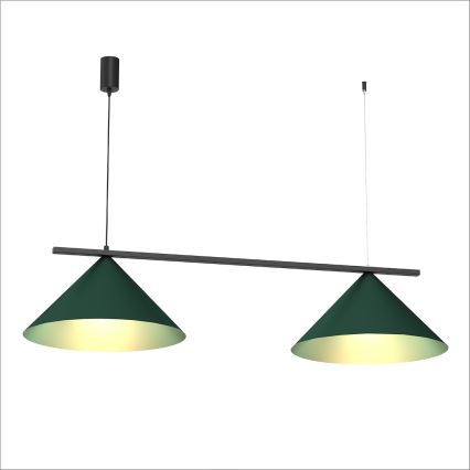 Lampa wisząca na lince CAPITAL 2x GX53/15W/230V zielona