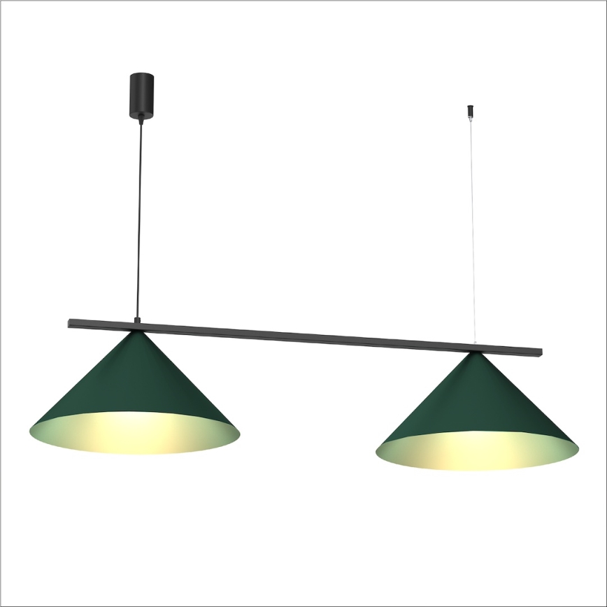 Lampa wisząca na lince CAPITAL 2x GX53/15W/230V zielona