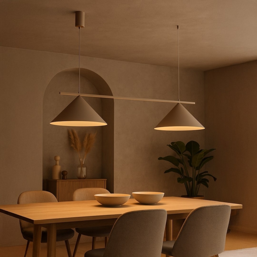 Lampa wisząca na lince CAPITAL 2xGX53/15W/230V taupe