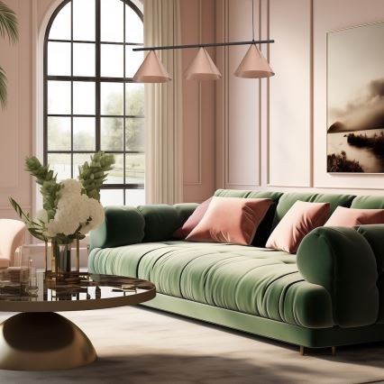 Lampa wisząca na lince CAPITAL 3xGX53/15W/230V różowe złoto