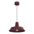 Lampa wisząca na lince CLASS 1xE27/15W/230V bordowa