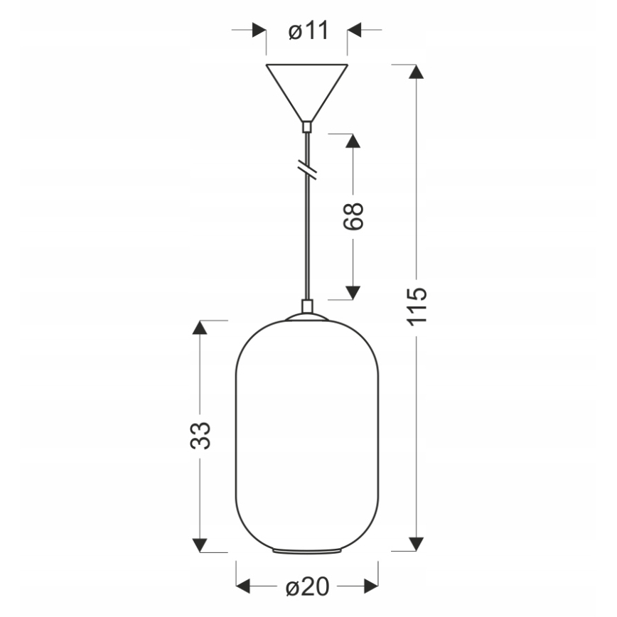 Lampa wisząca na lince CRESTO 1xE27/40W/230V biała