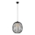 Lampa wisząca na lince DESTELLO, 1x E27, 15W, 230V, śr. 32 cm, czarna