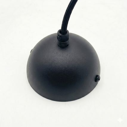 Lampa wisząca na lince DESTELLO, 1x E27, 15W, 230V, śr. 32 cm, czarna