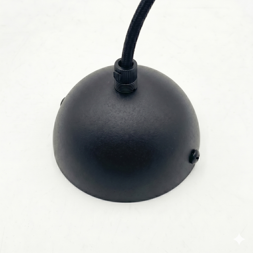 Lampa wisząca na lince DESTELLO, 1x E27, 15W, 230V, śr. 32 cm, czarna