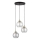 Lampa wisząca na lince DEVI 3xE27/15W/230V czarna/przezroczysta