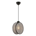 Lampa wisząca na lince DRUM 1xE27/60W/230V szary/czarny