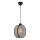 Lampa wisząca na lince DRUM 1xE27/60W/230V szary/czarny