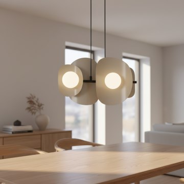 Lampa wisząca na lince ELEMENTI 4xG9/8W/230V beżowa