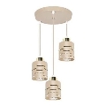 Lampa wisząca na lince ELEN 3xE27/35W/230V Ø 29 cm beżowa/złota