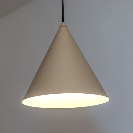 Lampa wisząca na lince ETNA II 1xE27/15W/230V, śr. 25 cm, beżowa