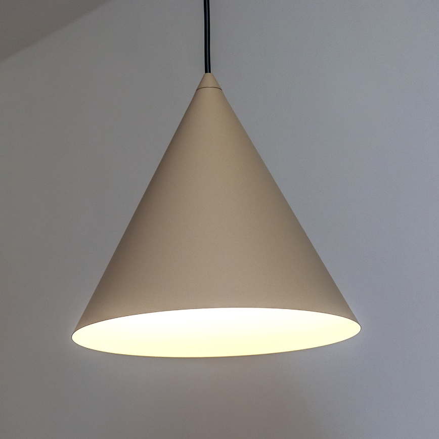 Lampa wisząca na lince ETNA II 1xE27/15W/230V, śr. 25 cm, beżowa