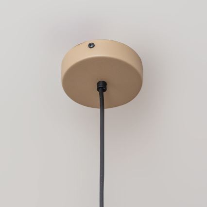 Lampa wisząca na lince ETNA II 1xE27/15W/230V, śr. 25 cm, beżowa