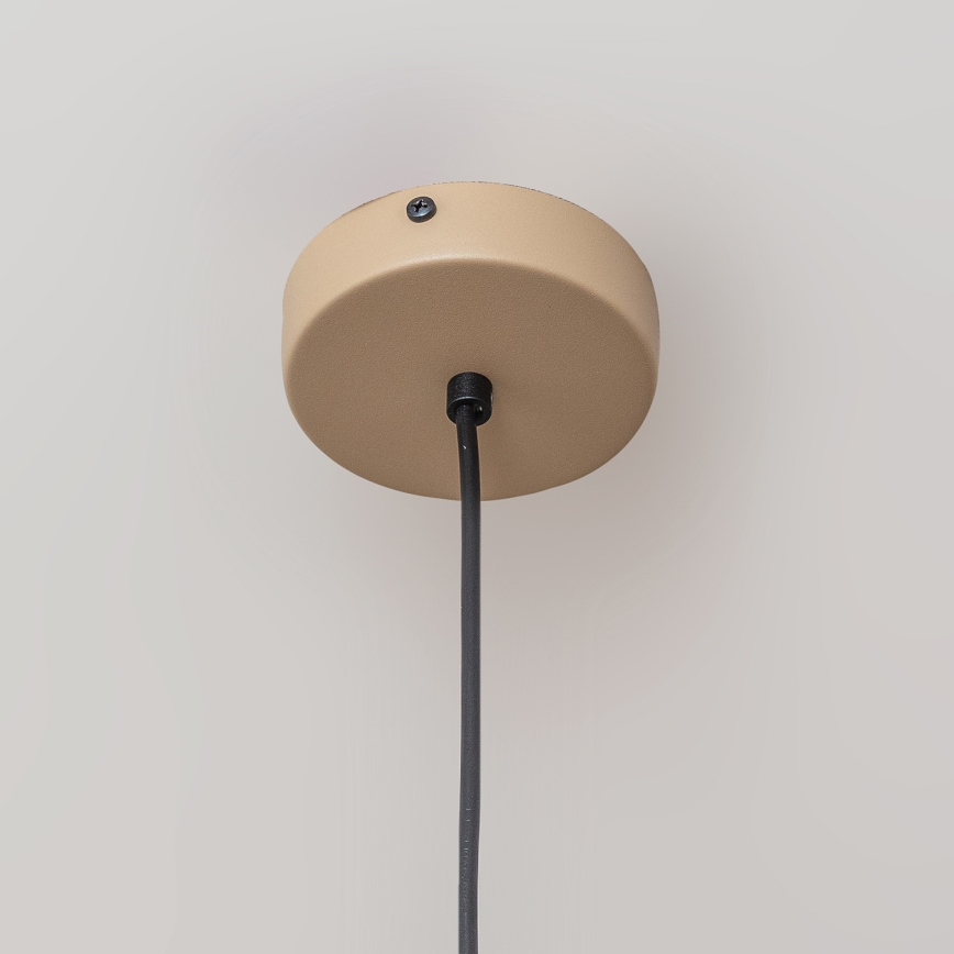 Lampa wisząca na lince ETNA II 1xE27/15W/230V, śr. 25 cm, beżowa