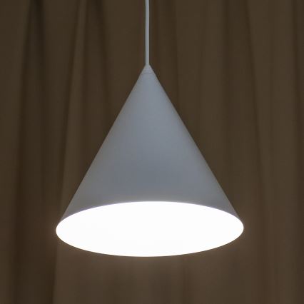 Lampa wisząca na lince ETNA II 1xE27/15W/230V, śr. 25 cm, biała
