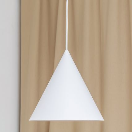 Lampa wisząca na lince ETNA II 1xE27/15W/230V, śr. 25 cm, biała