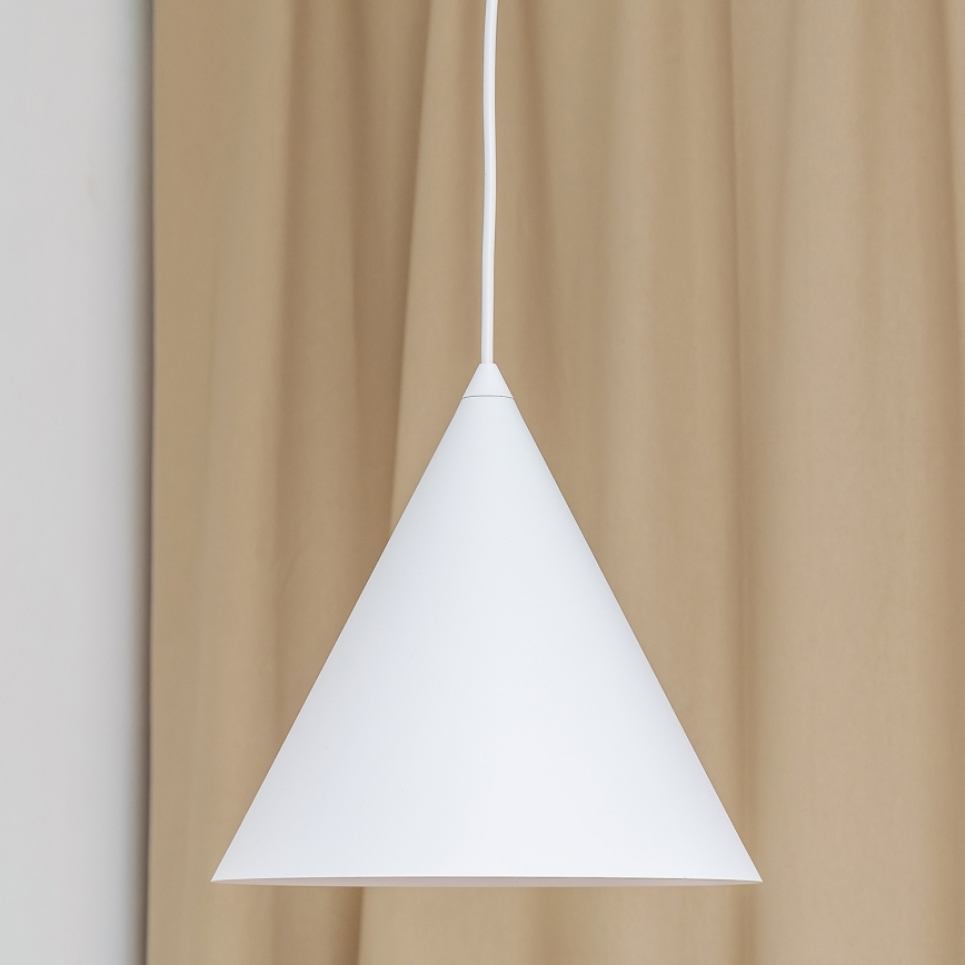 Lampa wisząca na lince ETNA II 1xE27/15W/230V, śr. 25 cm, biała