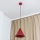 Lampa wisząca na lince ETNA II 1xE27/15W/230V śr. 25 cm czerwona