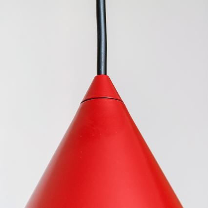 Lampa wisząca na lince ETNA II 1xE27/15W/230V śr. 25 cm czerwona