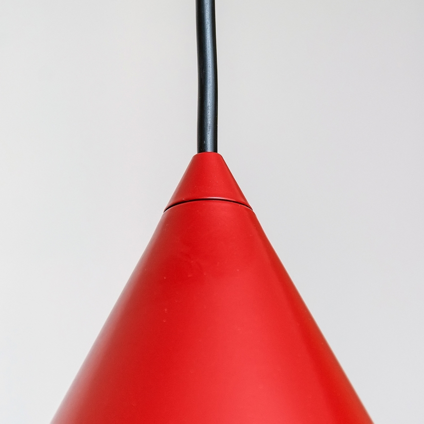 Lampa wisząca na lince ETNA II 1xE27/15W/230V śr. 25 cm czerwona