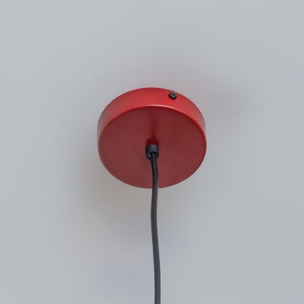 Lampa wisząca na lince ETNA II 1xE27/15W/230V śr. 25 cm czerwona
