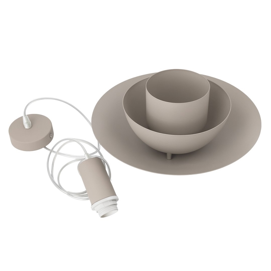 Lampa wisząca na lince FERRO 1xE27/15W/230V szara