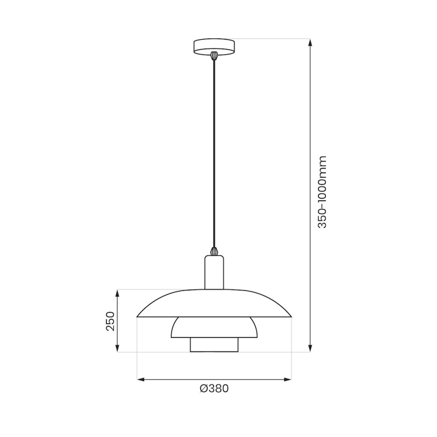 Lampa wisząca na lince FERRO 1xE27/15W/230V szara