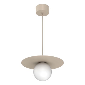 Lampa wisząca na lince FLAT 1xE27/15W/230V beżowa