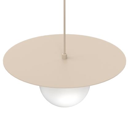 Lampa wisząca na lince FLAT 1xE27/15W/230V beżowa