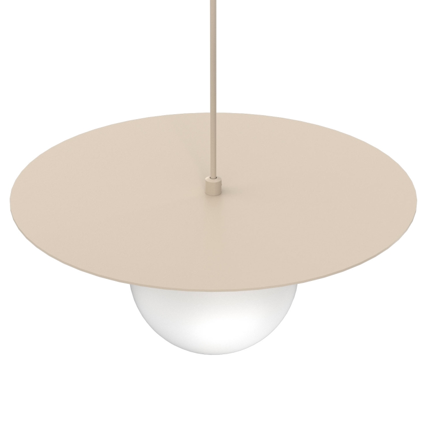 Lampa wisząca na lince FLAT 1xE27/15W/230V beżowa