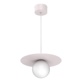 Lampa wisząca na lince FLAT 1xE27/15W/230V kremowa